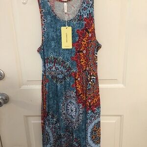 LONGYUAN CUTE SUMMER DRESS MEDIUM NWT & POCKETS